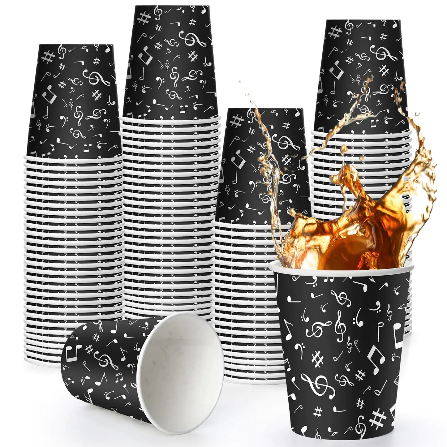 FillTouch 100 Pcs Christmas Musical Notes Cups