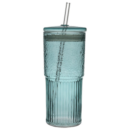 Glass Straw Cup Glass With Lid Large