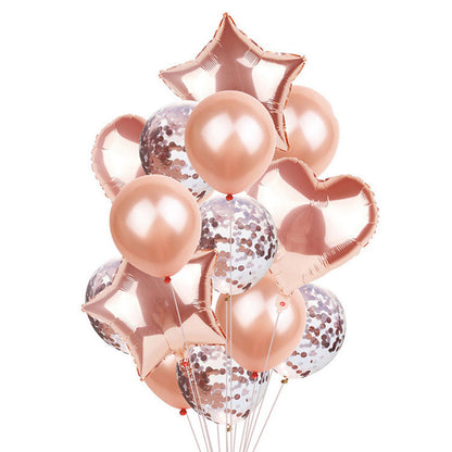 18 Inch Five-pointed Star Heart-shaped Aluminum Foil Balloon Set