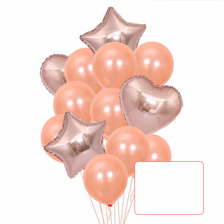 18 Inch Five-pointed Star Heart-shaped Aluminum Foil Balloon Set