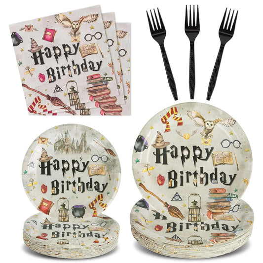 BORAENDEY 200PCS Magical Wizard Party Supplies