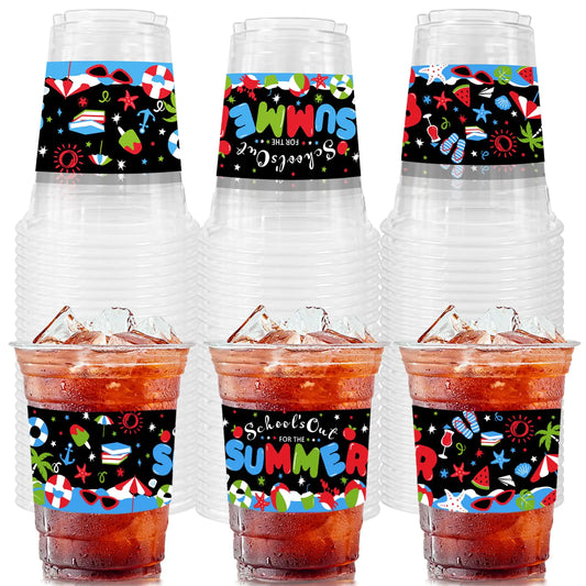 50 Count End of School Year Theme Party Cups 12 oz