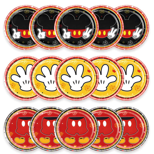 NF ORANGE 30pc Mickey Party Plates