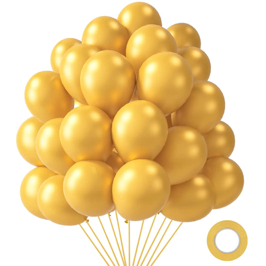 LovesTown 110PCS Gold Latex Balloons 12 Inch