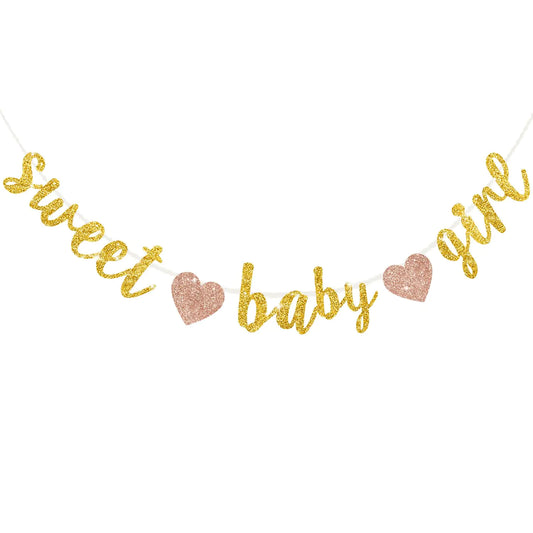 BEISHIDA Gold Sweet Baby Girl Baby Shower