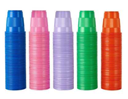 Lilymicky 500 Pack 3 oz Plastic Cups Disposable Party Cups Assorted Colour’s