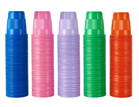 Lilymicky 500 Pack 3 oz Plastic Cups Disposable Party Cups Assorted Colour’s
