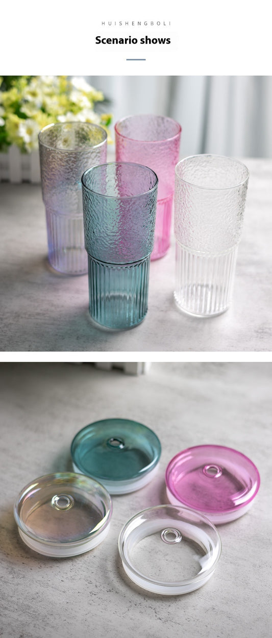 Glass Straw Cup Glass With Lid Large