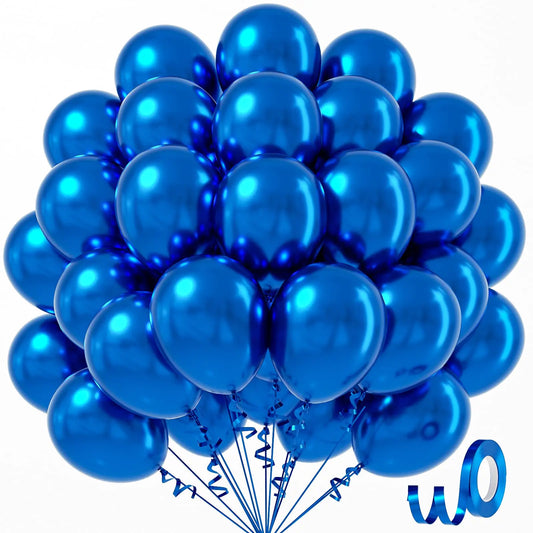 Awenztech Metallic Blue Balloons 12 inch