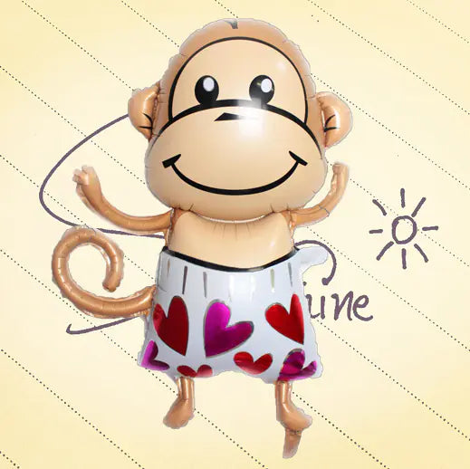 Cute Monkey Foil Balloon